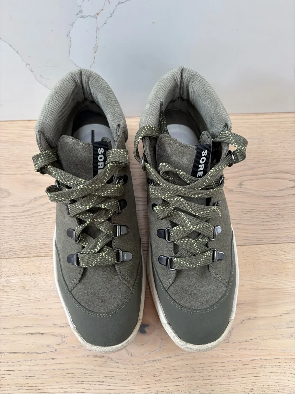 Sorel ONA™ Ave Alpine Lite Boot - Stone Green / Bleached Ceramic. - Picture 3 of 6